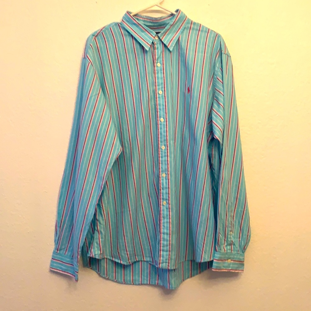 Ralph Lauren Button Down Striped Men’s Shirt XXL